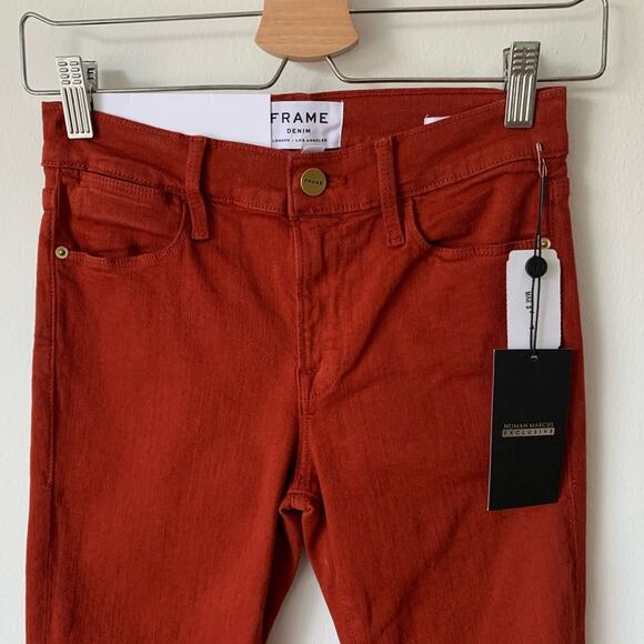 NWT FRAME Le High Skinny Jeans Raw Stagger Hem 24 - Picture 5 of 14